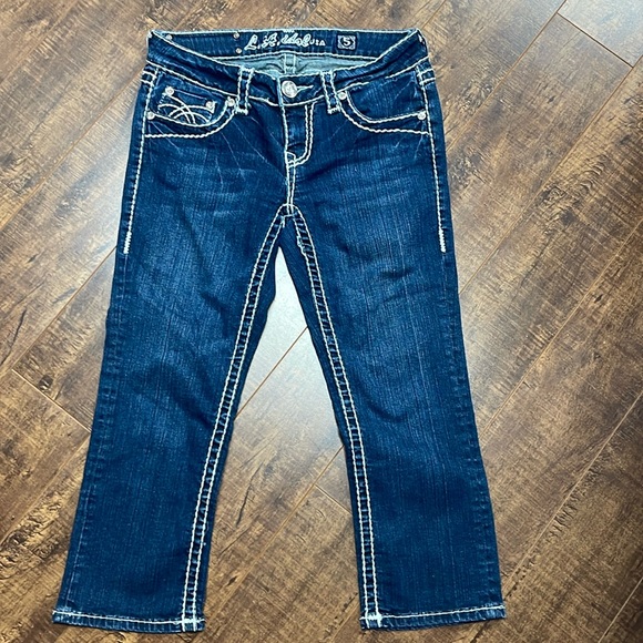 LA IDOL Capris Jeans size 5 - Picture 1 of 7